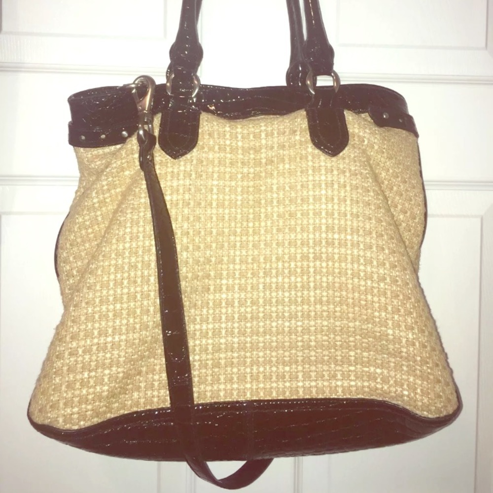 COLE HAAN Jardiine Rafia Straw Purse